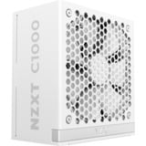 NZXT C1000 Gold ATX 3.1 alimentation  modulaire 1000 watt Blanc, 1x 12V-2x6, 3x PCIe