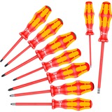 Wera 160 i/162 i/167 i/9 Jeu de tournevis Kraftform Plus Série 100, 9 pièces Rouge/Jaune
