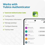Yubico YubiKey 5 NFC, Clé de sécurité Noir, USB-A, NFC