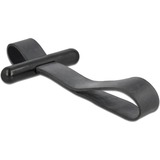 DeLOCK Collier de serrage avec boucle en caoutchouc, Serre-câble Noir, 1 pièce