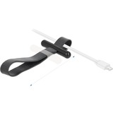 DeLOCK Collier de serrage avec boucle en caoutchouc, Serre-câble Noir, 1 pièce