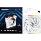 Lian Li UNI FAN TL 120 Wireless Single Pack, Ventilateur de boîtier Blanc, 4 broches PWM