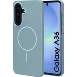 Mobiparts Samsung Galaxy A36 - Slim Line MagSafe Case, Housse smartphone gris-vert
