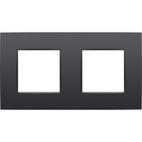 Niko Plaque de recouvrement double avec entraxe de 71 mm - Horizontale, Finition 