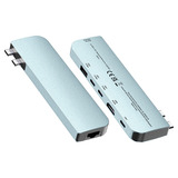 Sitecom 6-en-2 MacBook Air Multiport Hub, Station d'accueil Bleu clair