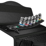 Wera Courroie C 1 Jeu de douilles Zyklop, 1/2", Clés mixtes à cliquet Noir, 7 pièces, avec fonction de maintien