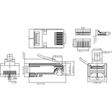 goobay RJ45 Plug, CAT 5e STP, Prise de courant Gris, 10 pièces
