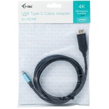 i-tec USB-C > HDMI, Adaptateur Noir, 2 mètres, 4K 60 Hz