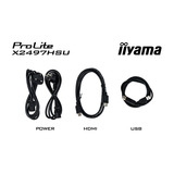 iiyama ProLite X2497HSU-B1 23.8" Moniteur Noir, 1x DisplayPort, 1x HDMI, 2x USB-C, 2x USB-A, 120 Hz