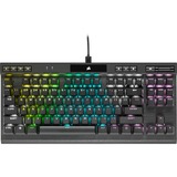 Corsair K70 RGB TKL CHAMPION SERIES, clavier gaming Noir, Layout BE, Corsair OPX, LED RGB, TKL, PBT double-shot