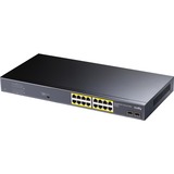 Cudy Cudy 16-GbE PoE+ Switch with 2 Uplink SFP Noir, 16x ports PoE+ (1000 Mbps), 2x Uplink SFP, 36 Gbps