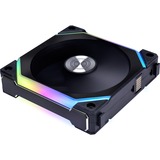 Lian Li UNI FAN SL120V2 Single Pack, Ventilateur de boîtier Noir, LED RGB, connecteur de ventilateur PWM à 4 broches