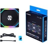 Lian Li UNI FAN SL120V2 Single Pack, Ventilateur de boîtier Noir, LED RGB, connecteur de ventilateur PWM à 4 broches