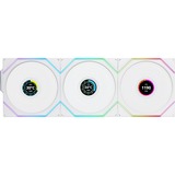 Lian Li UNI FAN TL120 LCD Wireless Triple Pack, Ventilateur de boîtier Blanc, 4 broches PWM + 1x 9 broches USB, contrôleur inclus