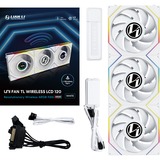 Lian Li UNI FAN TL120 LCD Wireless Triple Pack, Ventilateur de boîtier Blanc, 4 broches PWM + 1x 9 broches USB, contrôleur inclus