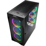 Sharkoon REV300 boîtier midi tower Noir | 4x USB-A | 1x USB-C | RGB | Window