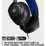 SteelSeries Arctis Nova 7P casque gaming over-ear Noir/Bleu, 2,4 GHz, Bluetooth, PC, Mac, PlayStation, Switch, Meta Quest 2, Smartphone