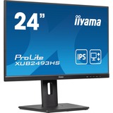 iiyama ProLite XUB2493HS-B6 23.8" Moniteur  Noir, 75 Hz, HDMI, DisplayPort, Audio, AMD Free-Sync