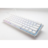 Ducky One 3 Classic Pure White Mini, clavier Blanc, Layout États-Unis, Cherry MX Brown, LED RGB, Double-shot PBT, Hot-swappable, QUACK Mechanics, 60%