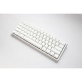 Ducky One 3 Classic Pure White Mini, clavier Blanc, Layout États-Unis, Cherry MX Brown, LED RGB, Double-shot PBT, Hot-swappable, QUACK Mechanics, 60%