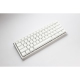 Ducky One 3 Classic Pure White Mini, clavier Blanc, Layout États-Unis, Cherry MX Brown, LED RGB, Double-shot PBT, Hot-swappable, QUACK Mechanics, 60%