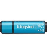 Kingston IronKey Vault Privacy 50 32 Go, Clé USB Bleu clair/Noir