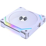 Lian Li UNI FAN SL120V2 Single Pack, Ventilateur de boîtier Blanc, LED RGB, connecteur de ventilateur PWM à 4 broches