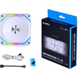 Lian Li UNI FAN SL120V2 Single Pack, Ventilateur de boîtier Blanc, LED RGB, connecteur de ventilateur PWM à 4 broches