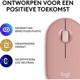 Logitech Pebble Mouse 2 M350s, Souris Rose