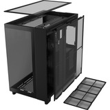 NZXT H9 Flow boîtier midi tower Noir | 2x USB-A | 1x USB-C | Verre Trempé