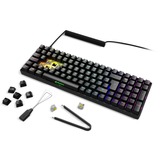 Sharkoon SKILLER SGK50 S2, clavier gaming Noir, Layout BE, Gateron Yellow, LED RGB, Hot-swappable