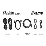 iiyama ProLite T1731SR-B2S 17" Moniteur tactile Noir, 1x DisplayPort, 1x HDMI, 1x VGA, VGA, HDMI, DisplayPort, Audio, Touch