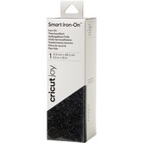 Cricut Joy Smart Iron-On - Glitter Black, Matériau d'impression Noir, 48 cm