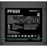 DeepCool PF650, 650 Watt alimentation  Noir, 2x PCIe