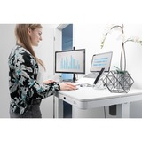 Digitus Bureau réglable en hauteur électriquement avec station de charge USB et tiroir, Table Blanc, Chine, 72 cm, 121 cm, 1200 mm, 600 mm, 1210 mm