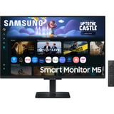 Samsung Smart Monitor M5 M50F 27" Noir, 2x HDMI, 2x USB-A, 2x HDMI, USB-A, Wi-Fi 5, BT