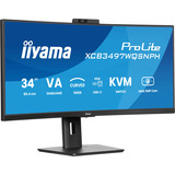 iiyama ProLite XCB3497WQSNPH-B1 34" Moniteur UltraWide incurvé Noir, 1x DisplayPort, 2x HDMI, 3x USB-C, 2x USB-A, 1x RJ-45, 120 Hz