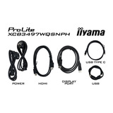 iiyama ProLite XCB3497WQSNPH-B1 34" Moniteur UltraWide incurvé Noir, 1x DisplayPort, 2x HDMI, 3x USB-C, 2x USB-A, 1x RJ-45, 120 Hz