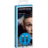 Clicktronic USB-C > USB-A, Câble 2 mètres