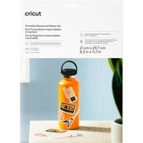 Cricut Set d'autocollants imperméables - Papier autocollant blanc holographique 