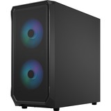 Fractal Design Focus 2 RGB TG Clear Tint boîtier midi tower Noir | 2x USB-A | RGB | Window