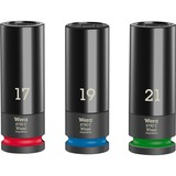 Wera Impacteur de roue C Set 1, Clés mixtes à cliquet En 3 parties, avec protection du bord
