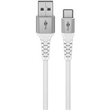 goobay Supersoft USB-C > USB-A 2.0, Câble Blanc, 3 mètres