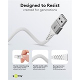 goobay Supersoft USB-C > USB-A 2.0, Câble Blanc, 3 mètres