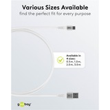 goobay Supersoft USB-C > USB-A 2.0, Câble Blanc, 3 mètres