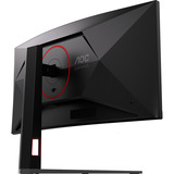 AOC CU34G4CA 34" Moniteur UltraWide gaming incurvé  Noir, 2x HDMI, 1x DisplayPort, USB, Audio, 180 Hz