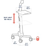 Ergotron Ergotron Neo-Flex LCD Cart, Valise à roulettes Gris