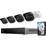 Eufy PoE NVR Security System E40, Caméra de surveillance Blanc, 4x Bullet-PTZ PoE, NVR 2 To, extensible 16 caméras