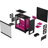 Fractal Design Pop Air RGB boîtier midi tower Noir/Magenta | 2x USB-A | RGB | Verre Trempé