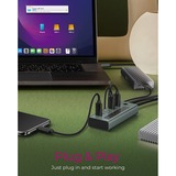 ICY BOX Concentrateur USB 3.2 Gen 2 Type-C à 7 ports, Hub USB Bleu-gris